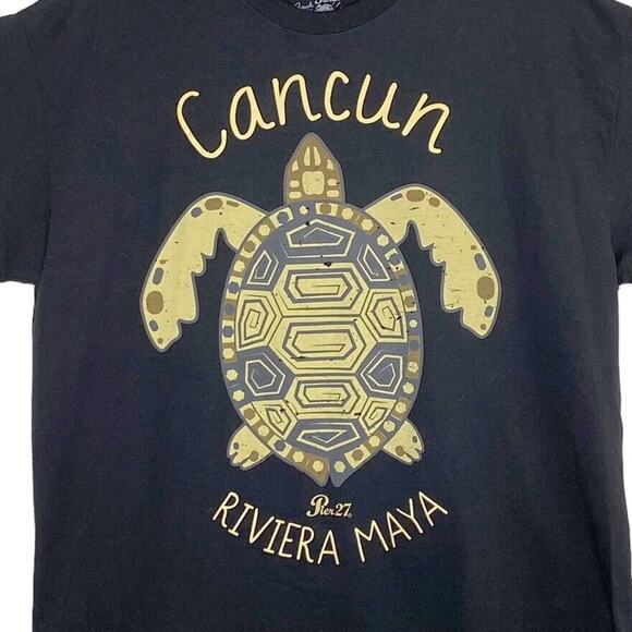 Pier 27 Mens Shirt Extra Large XL Cancun/Turtle Riviera Maya Black T-Shirt - Picture 4 of 5